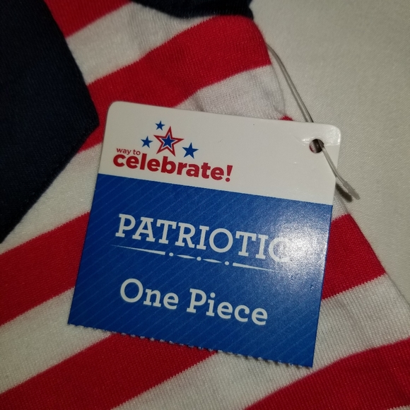 Romper Bodysuit One Piece 24M Patriotic Red White - Picture 6 of 7